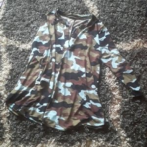 Camo Gabby 3/4 Sleeve Top